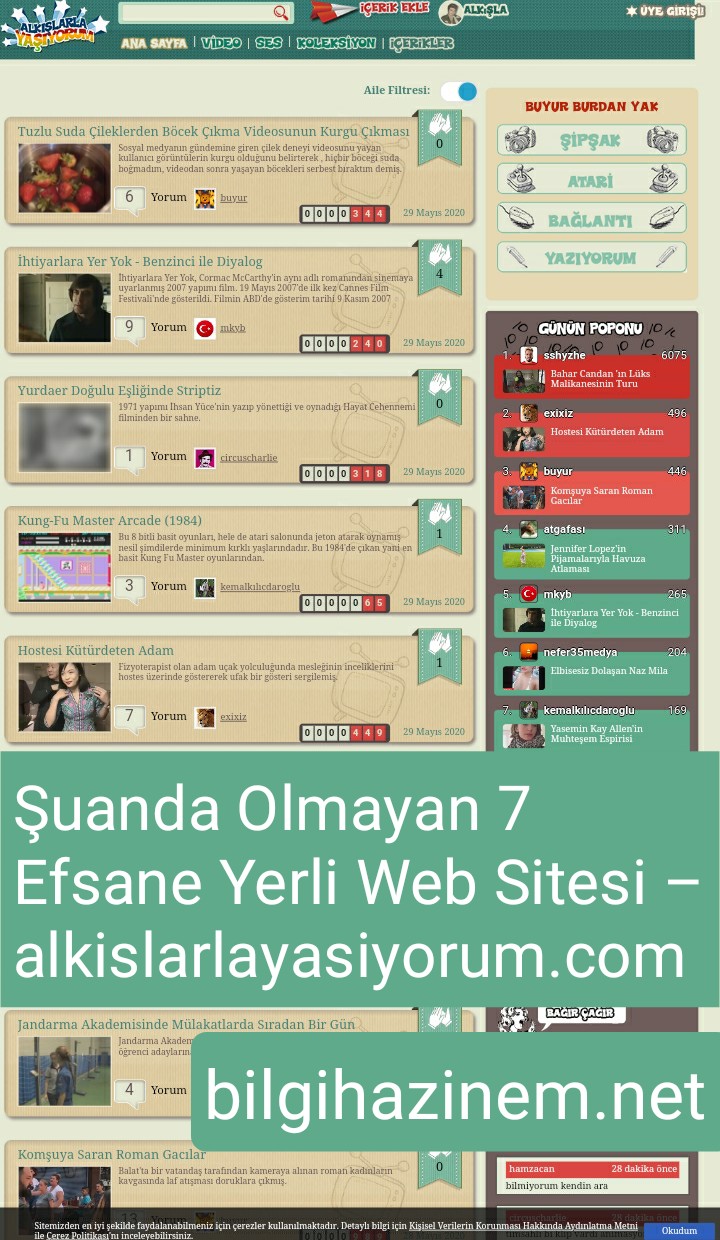 Şuanda Olmayan 7 Efsane Yerli Web Sitesi – 