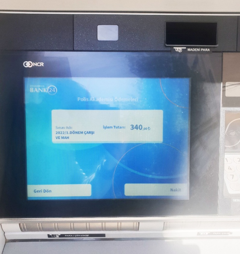 Halkbank Bekçilik Ücreti Yatırma ATM – 8. Adım